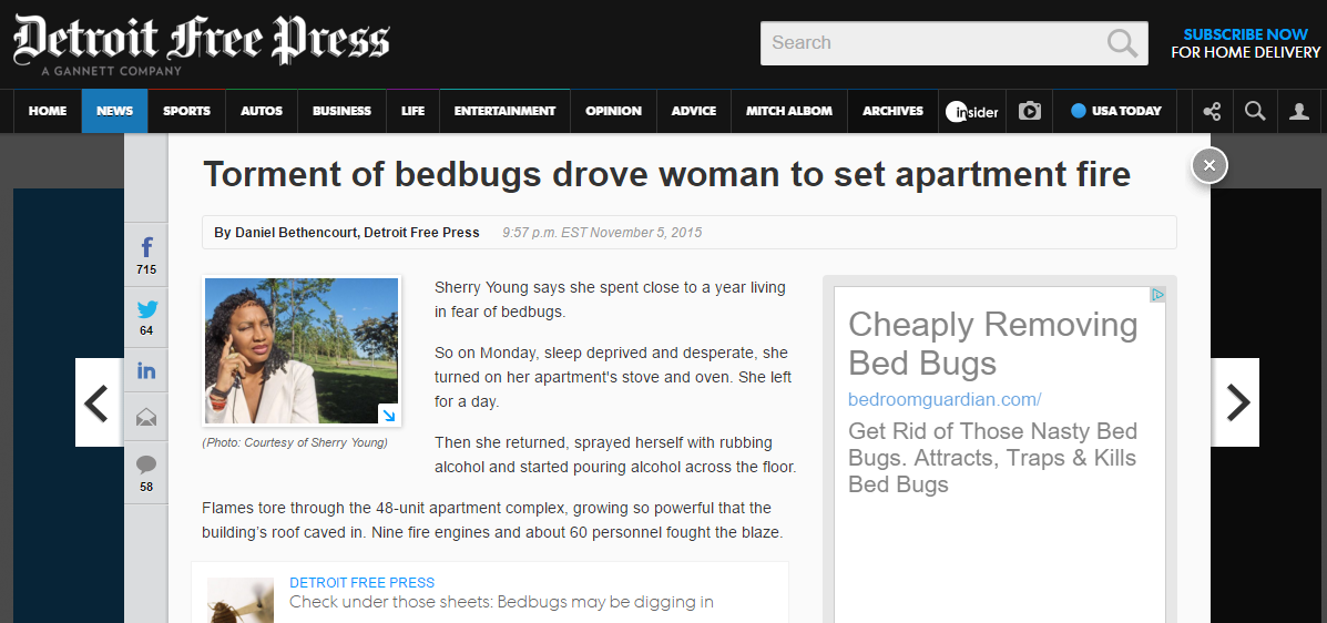 Disastrous Attempt At DIY Bed Bug Heat Treatment Burns Down Entire Apartment Block