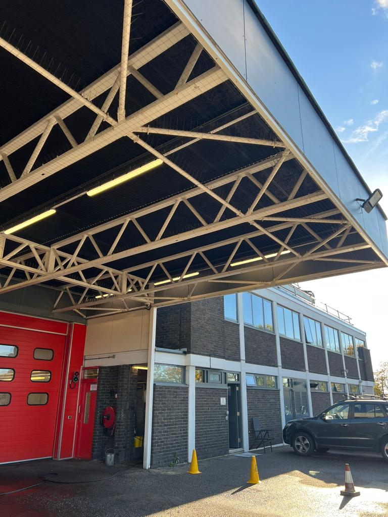 Leigh on sea fire station canopy netting 
