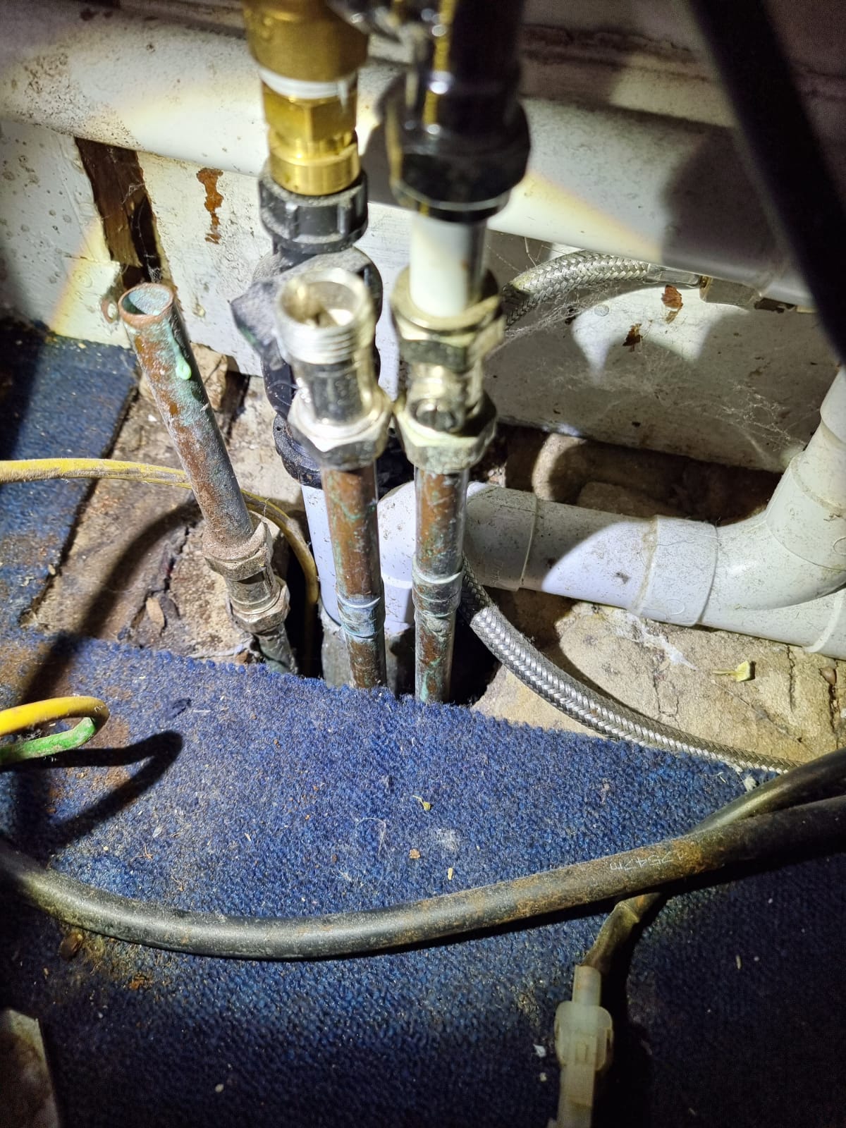 Gaps in floorboards prior to proofing